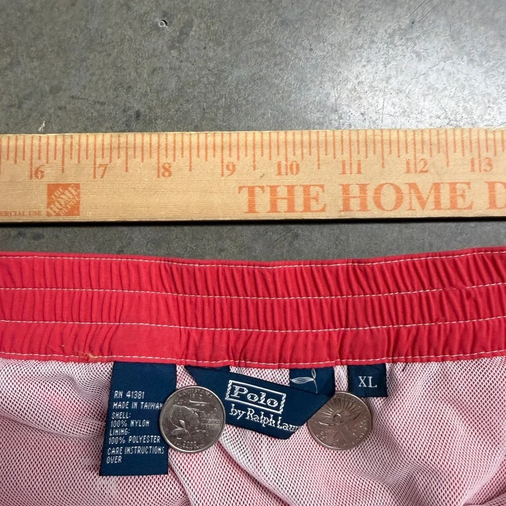 Polo‎ Ralph Lauren Mens XL Pink Swim Trunks Board Shorts Contrast Stitch NWT